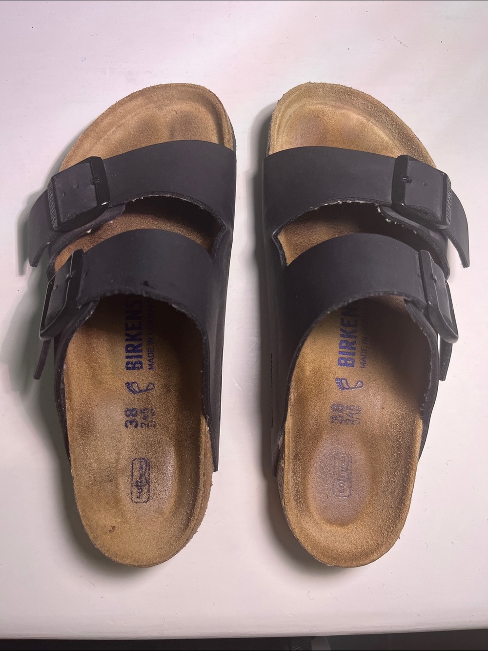 Birkenstock Black Two-Strap Arizona Sandals